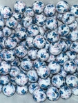 Stitch Print Silicone Beads - 10 Per Bag