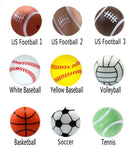 15MM Sports Round Beads - 10 Per Bag